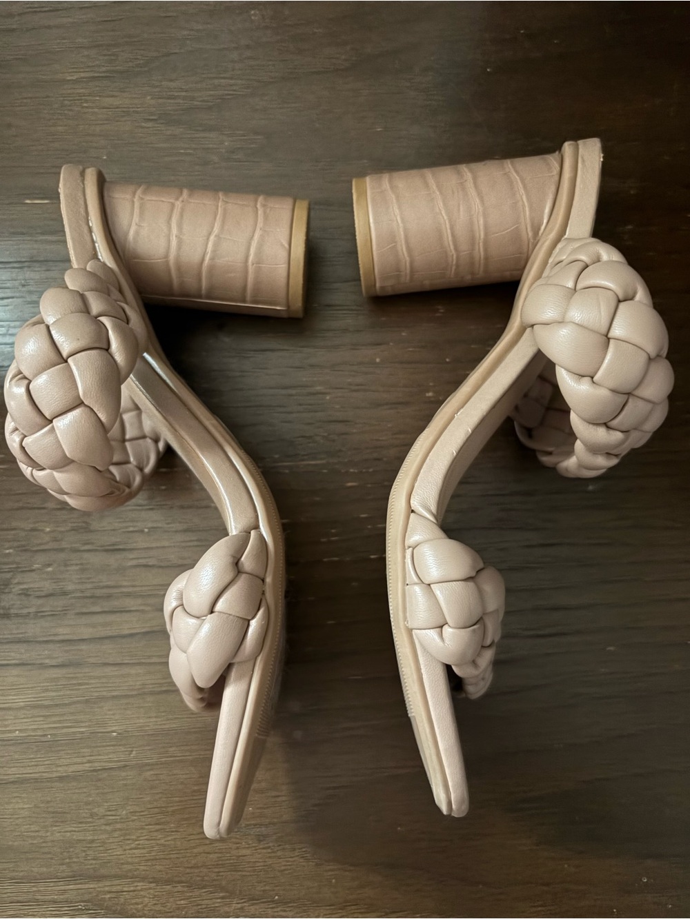 A New Day - Braided Double-Strap Slide Heels — Beige - Picture 3 of 6